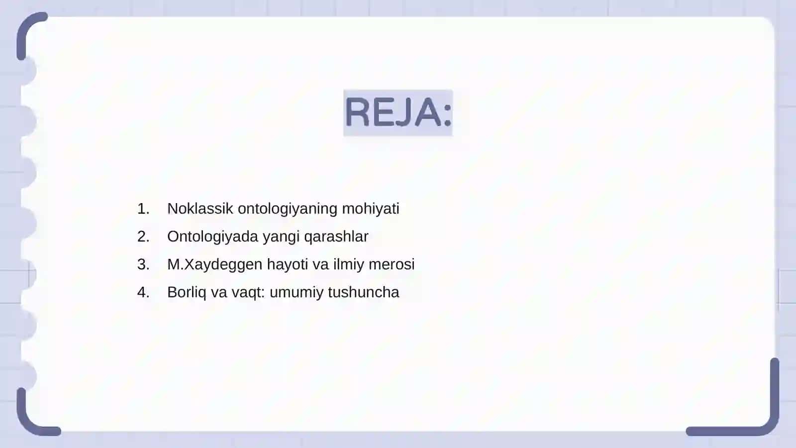 Noklassik ontologiyaning yo'nalishlari va mohiyati (M.Xaydeggening borliq va vaqt asari) 2