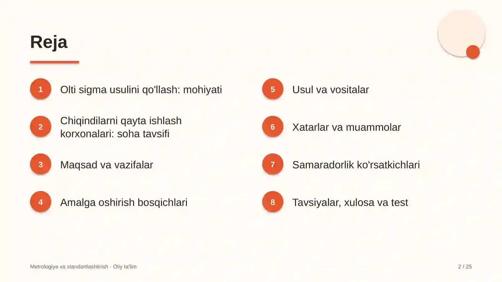 chiqindilarni qayta ishlash korxonalarida olti sigma usulini qo'llash 2760 2