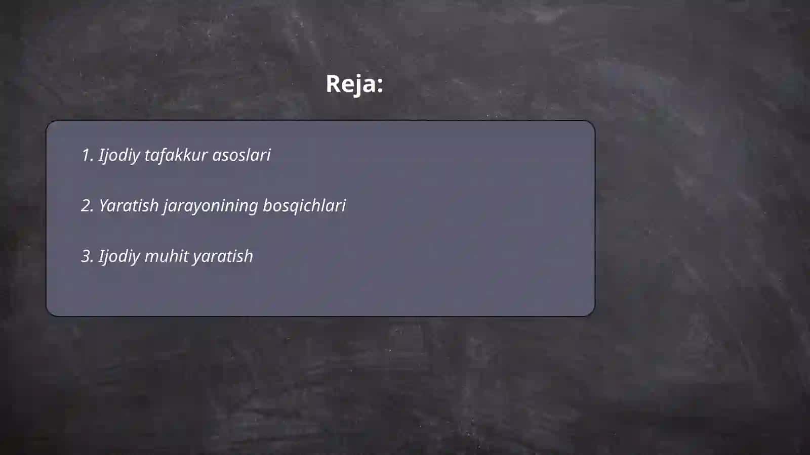 Ijodiy tafakkur asoslari 2
