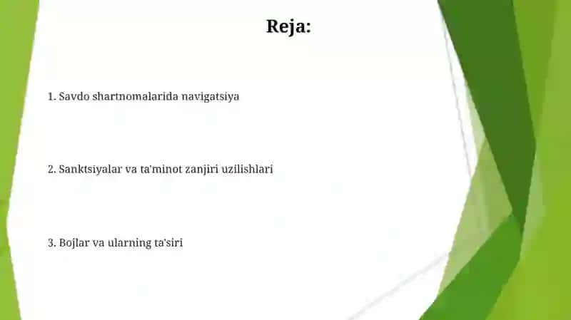 Savdo siyosatining global logistikaga ta’siri 2