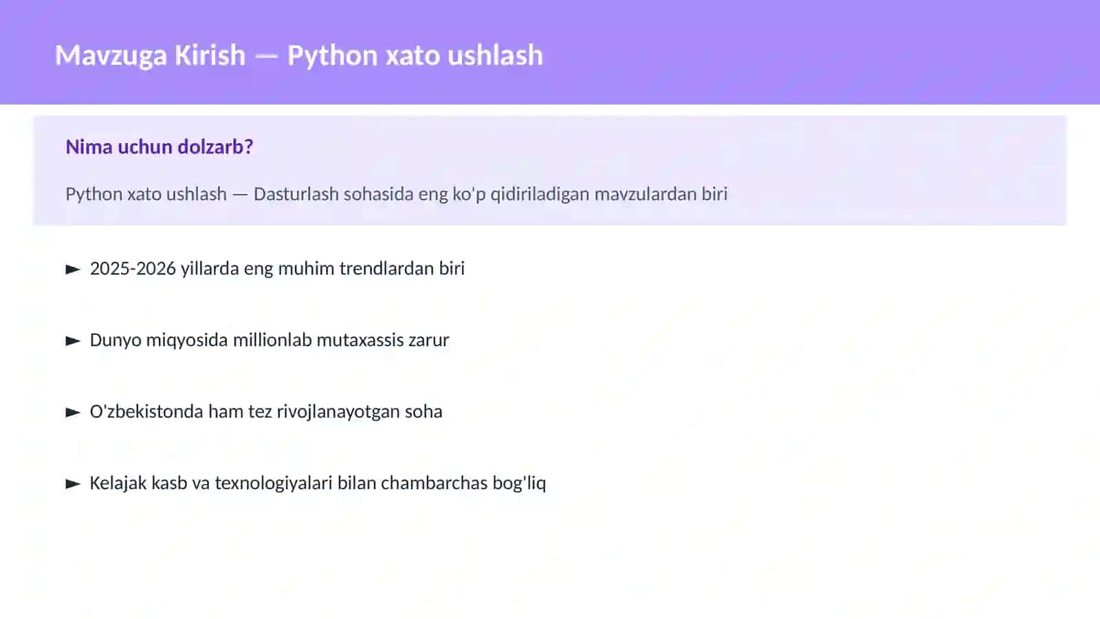 Python xato ushlash 2