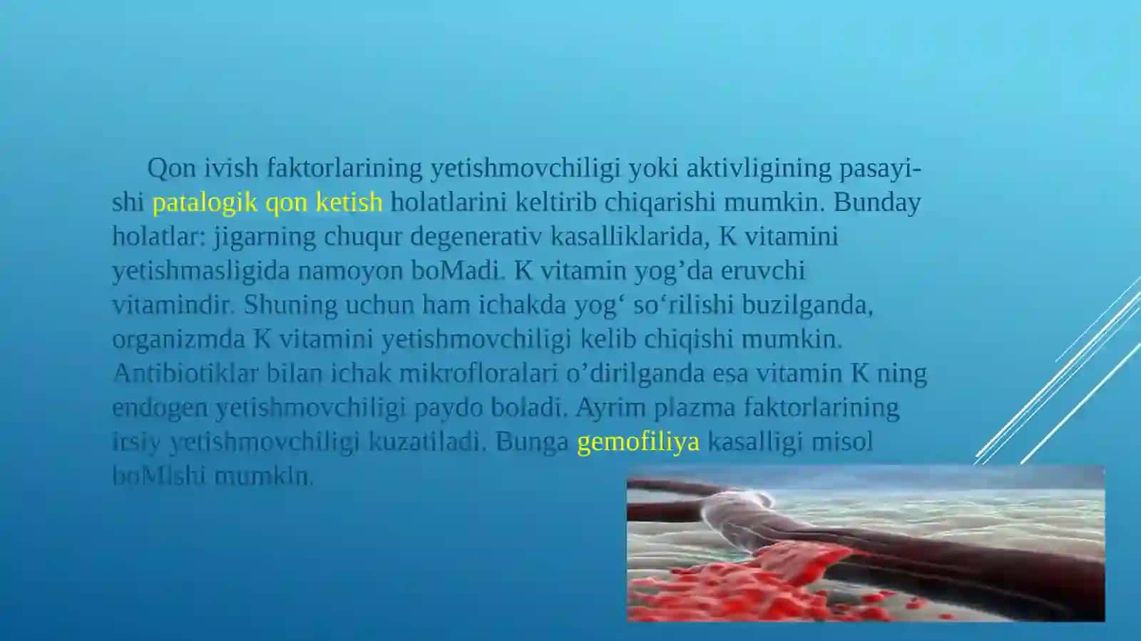 Gemostaz.Fibrinoliz haqidama’lumot 2
