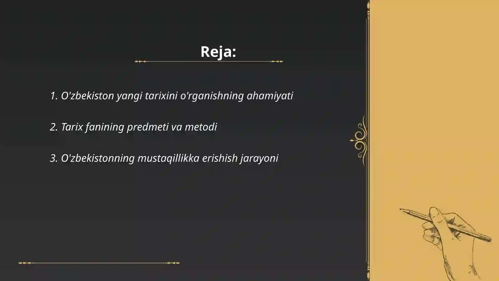 O'zbekiston yangi tarixini o'rganish 2