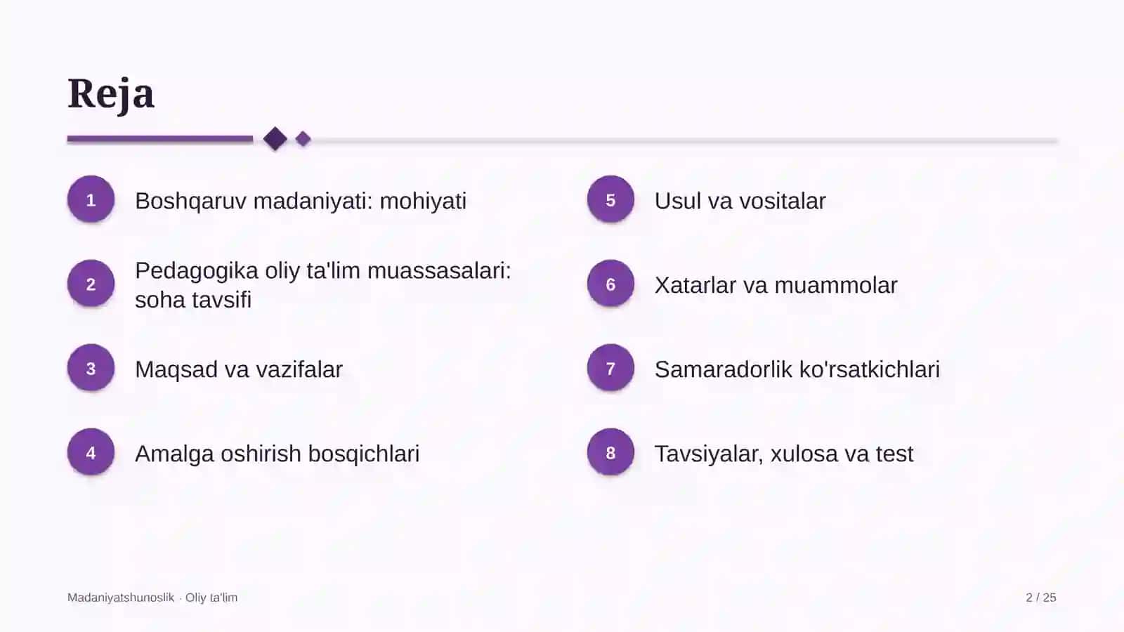 pedagogika oliy ta'lim muassasalarida boshqaruv madaniyati 3010 2