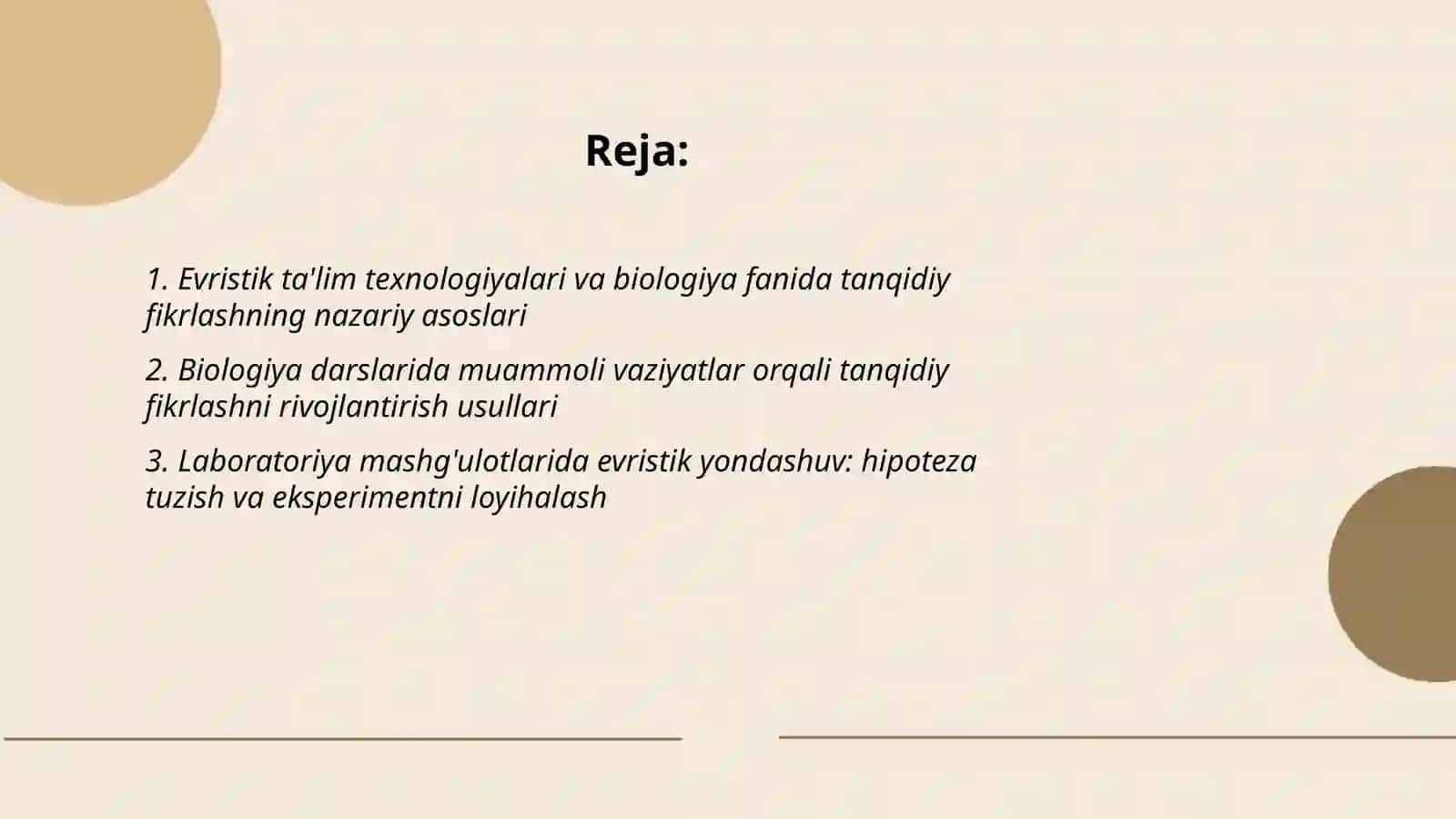 Evristik ta'lim texnologiyalari va biologiya fanida tanqidiy fikrlashning nazariy asoslari 2