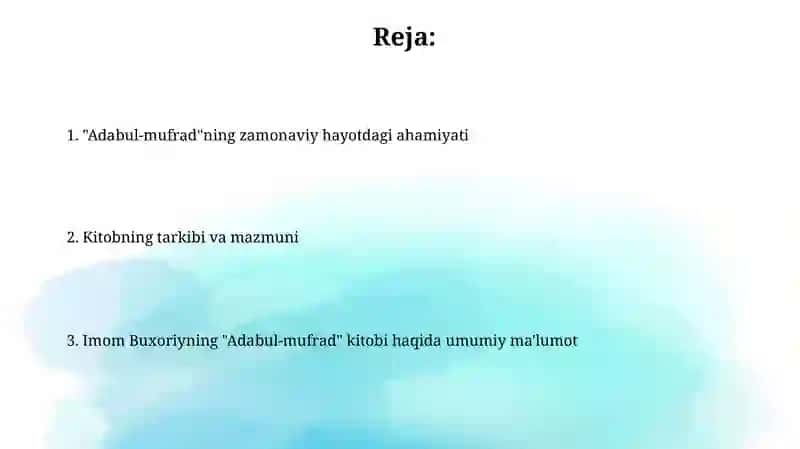 Al-adab al-mufrad 2