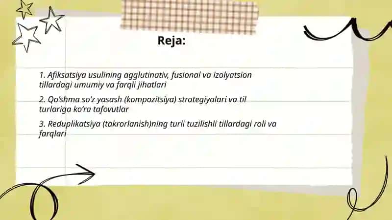 Turli tuzilishli tillarda soʻz yasash usullarining umumiy va farqli jihatlari 2