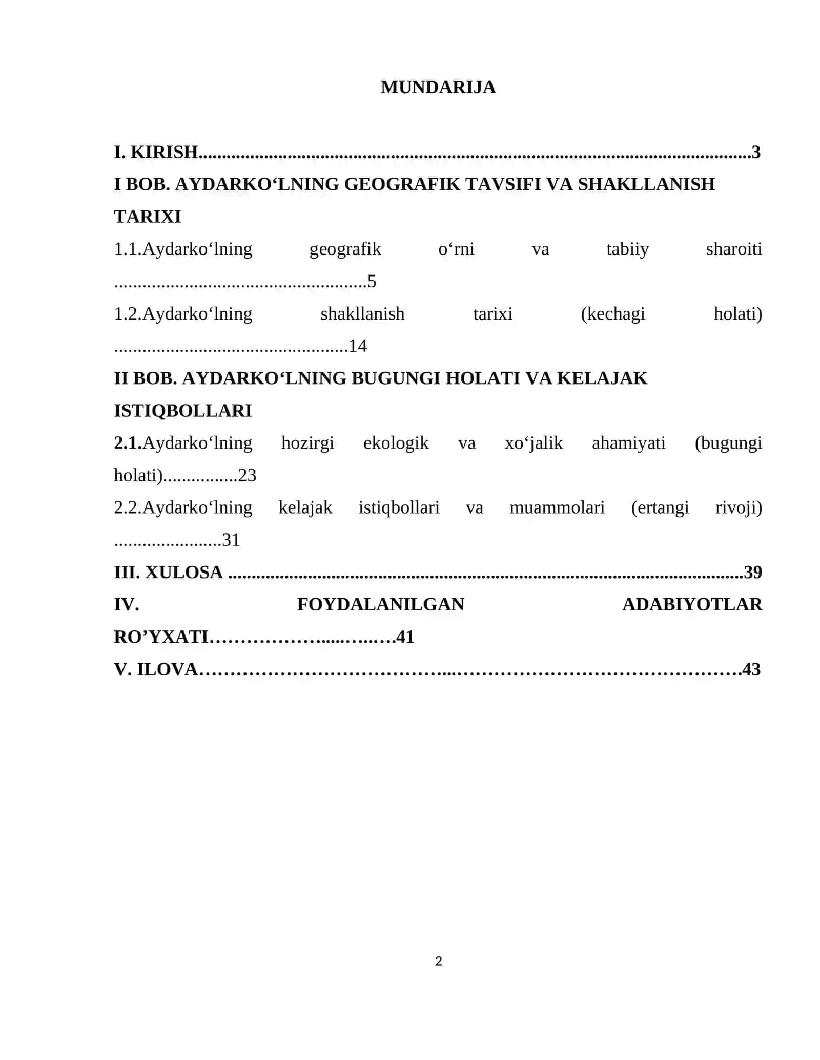 Aydarkoʻl kecha bugun ertaga 2