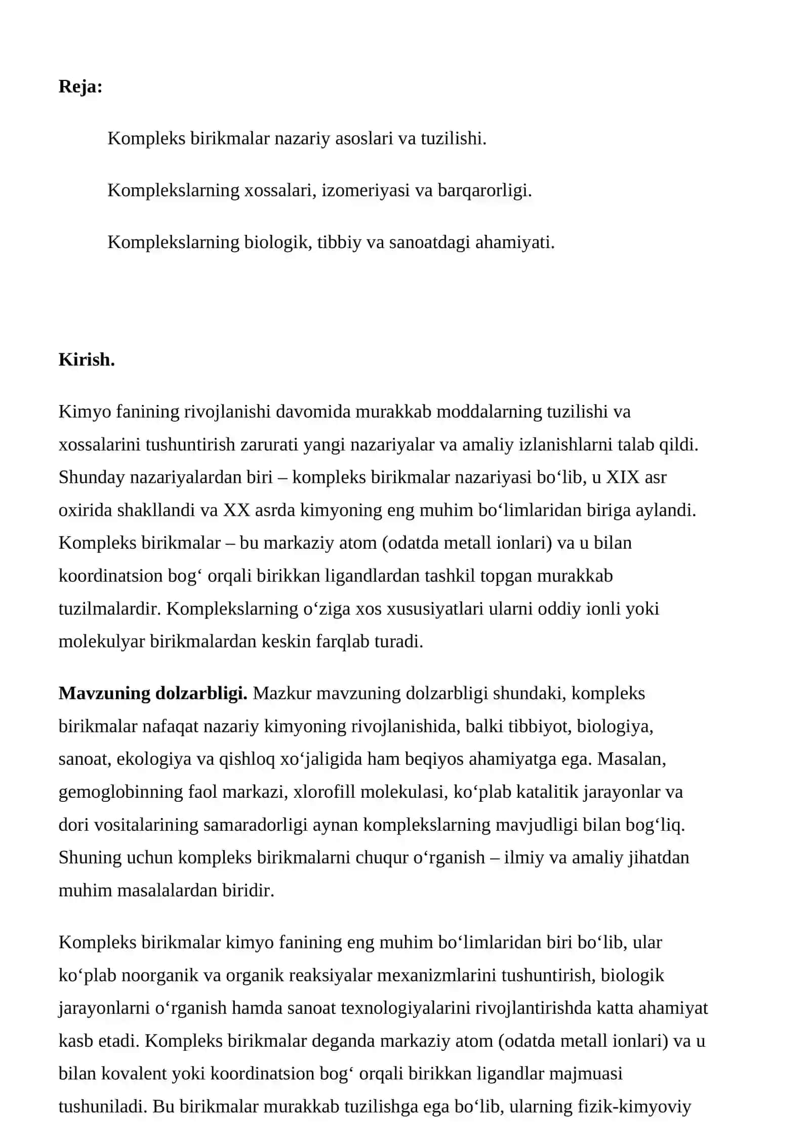 Kompleks birikmalar 2