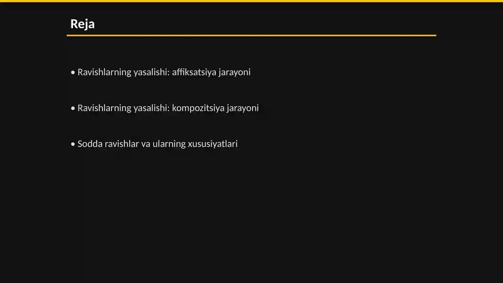 Ravishlarning yasalishi: affiksatsiya va kompozitsiya usullari bilan ravish yasash 2