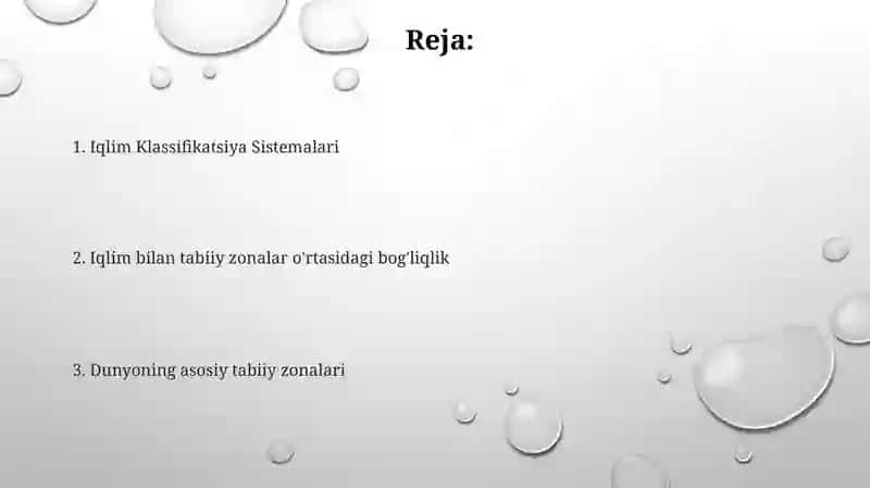 Iqlim mintaqalariga xos ravishda tabiat zonlarining tarqalishi 2