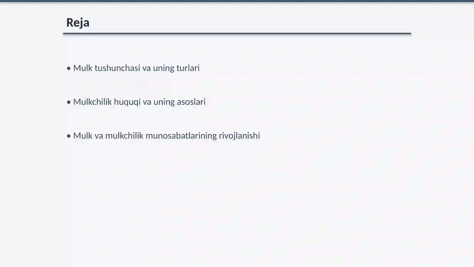 Mulk va mulkchilik munosabatlari 2