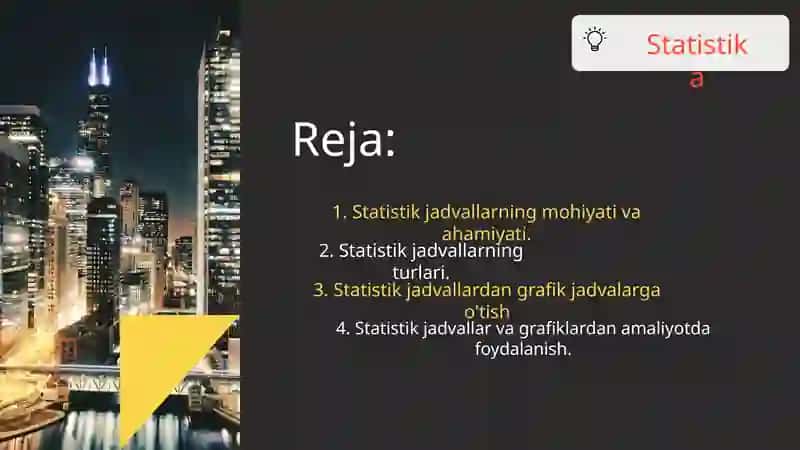 Statistik jadvallarning mohiyati va ahamiyati 2