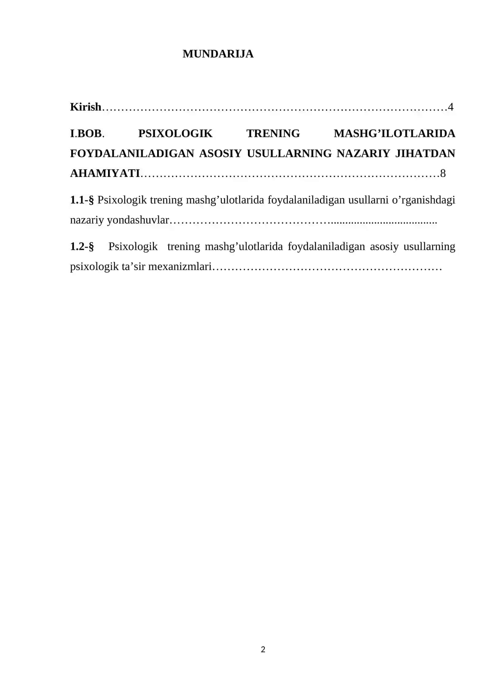 Psixologik trening mashg’ulotlarida fiydalaniladigan asosiy usullar 2