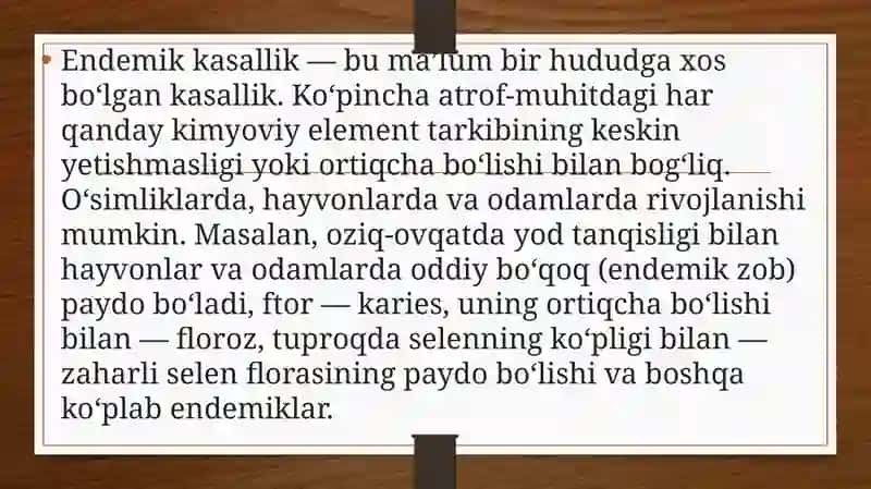 Endemik kasalliklar 2