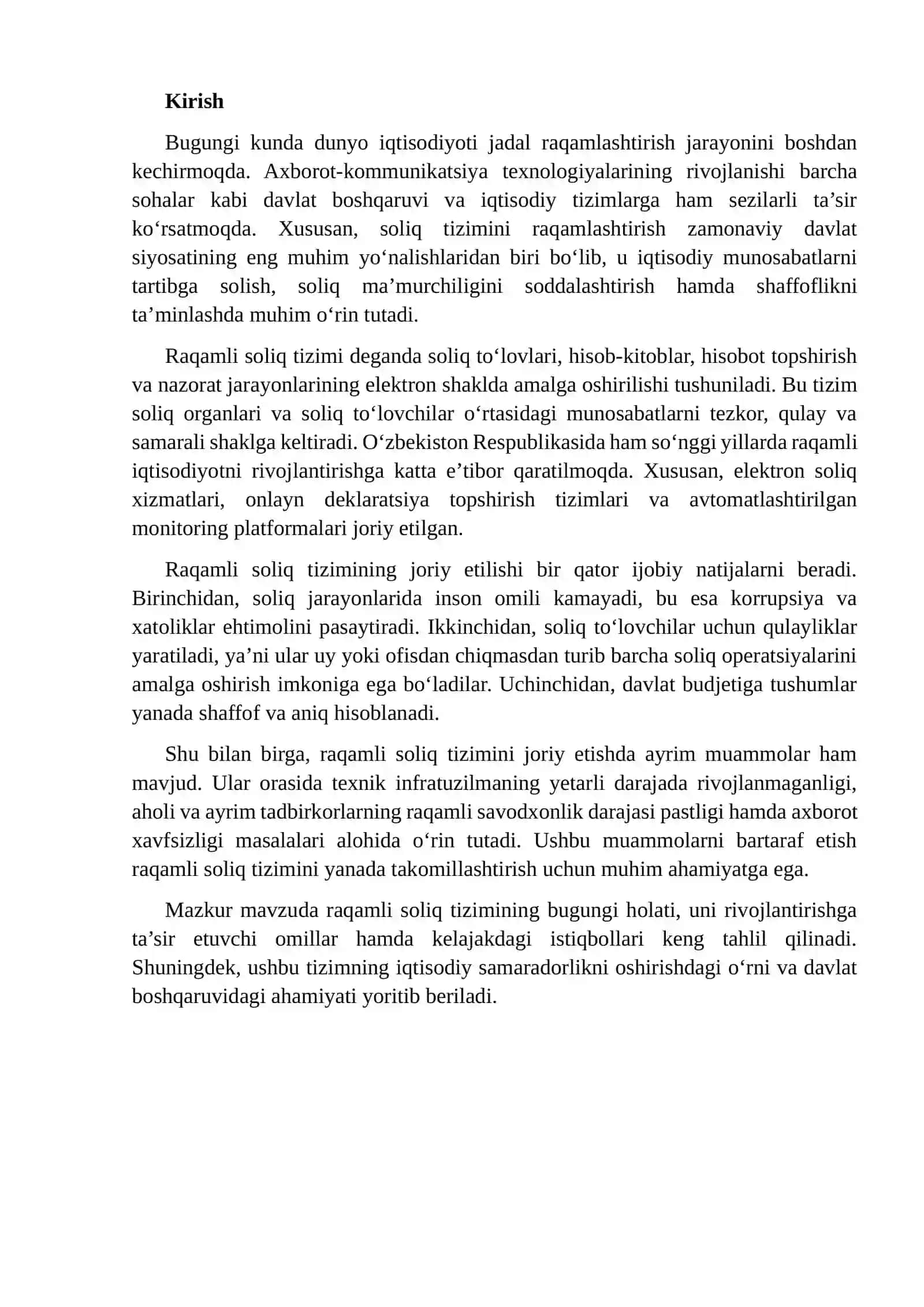 Raqamli soliq tizimining rivojlanish 2