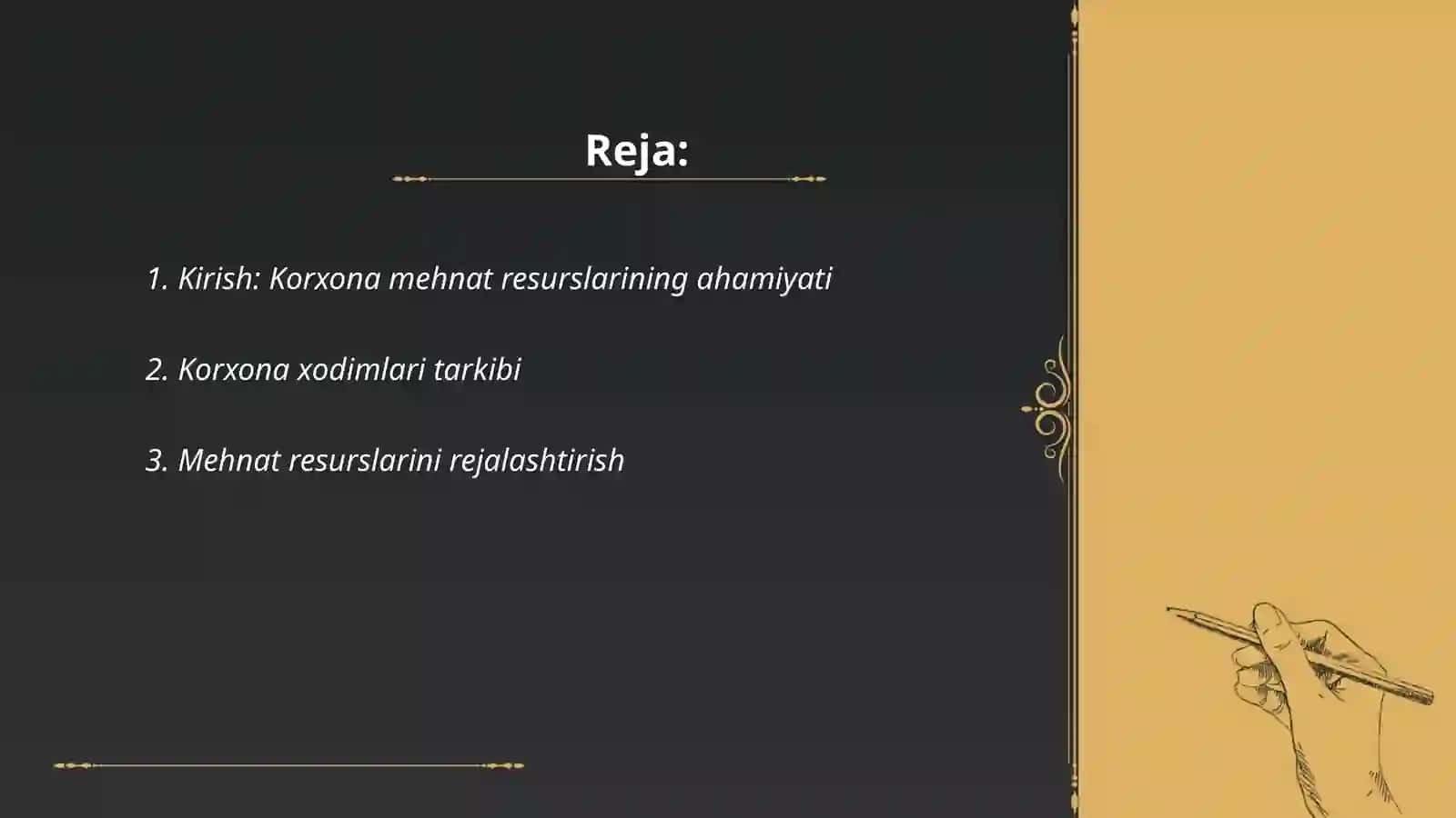 Korxonaning mehnat resurslari.Korxona xodimlari,uning tarkibi 2