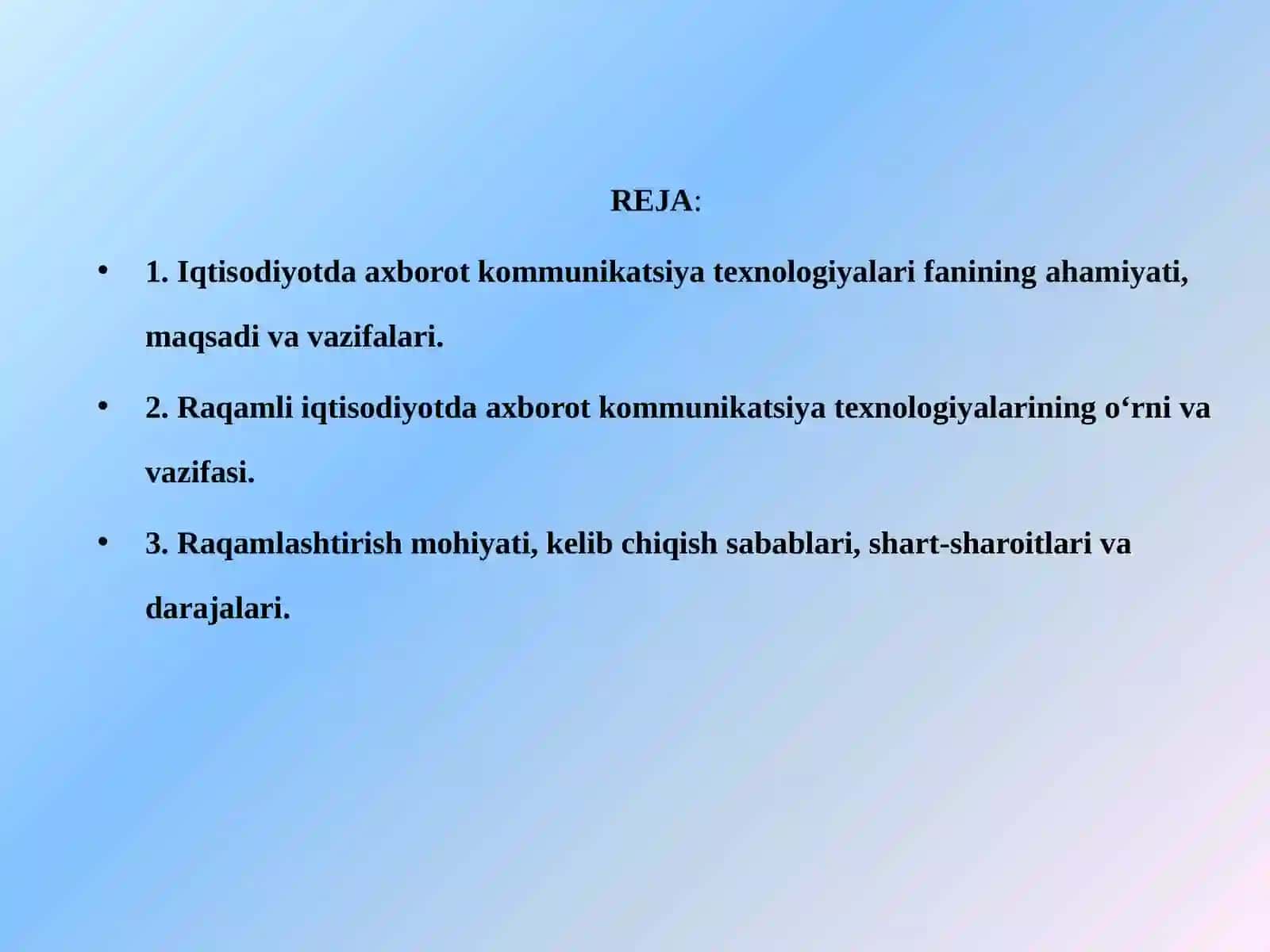 IQTISODIYOTDA AXBOROT- KOMMUNIKATSION TEXNOLOGIYALAR O‘RNI VA  AHAMIYATI 2