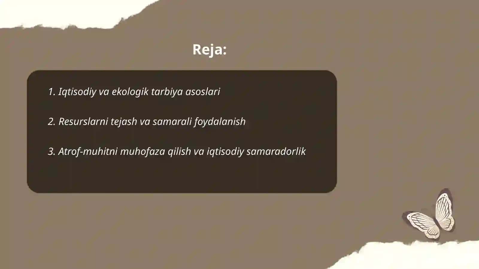 Iqtisodiy va ekologik tarbiya asoslari 2
