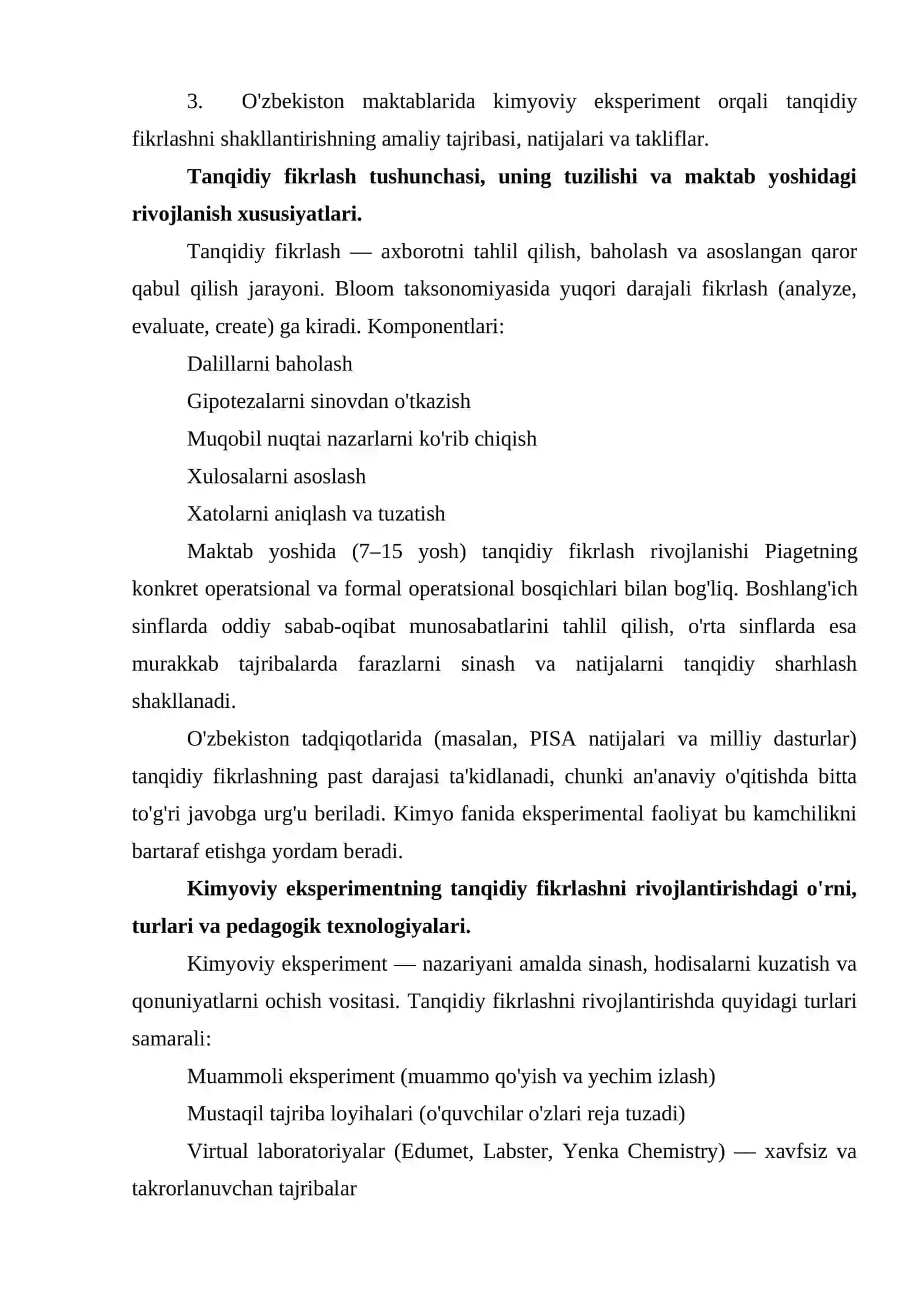 Kimyoviy eksperimentlar orqali tanqidiy fikrlash 2