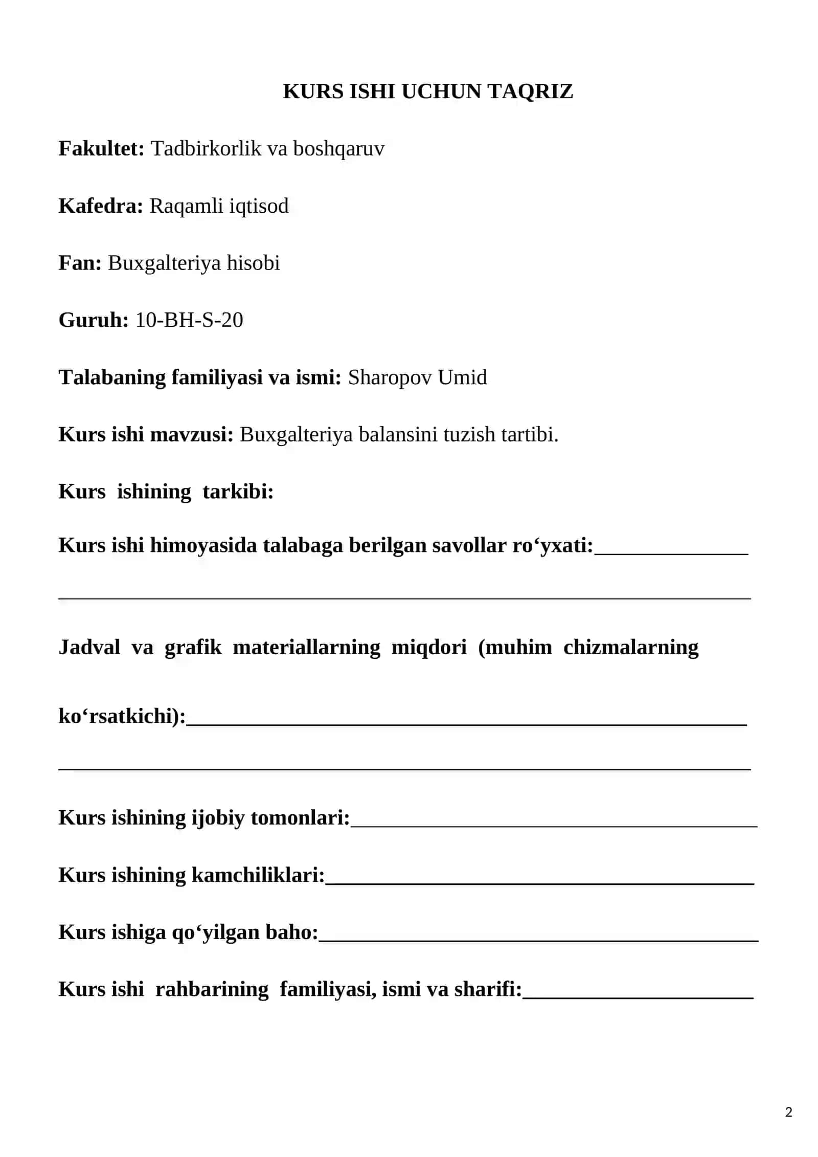 Buxgalteriya balansini tuzish tartibi 2