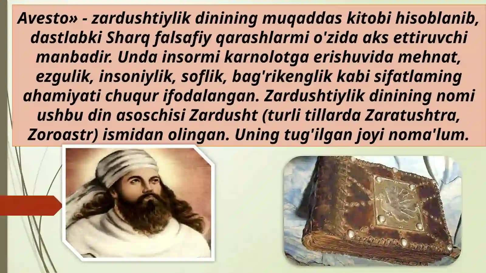 Avestoda ta'lim-tarbiyaga oid fikrlar 2