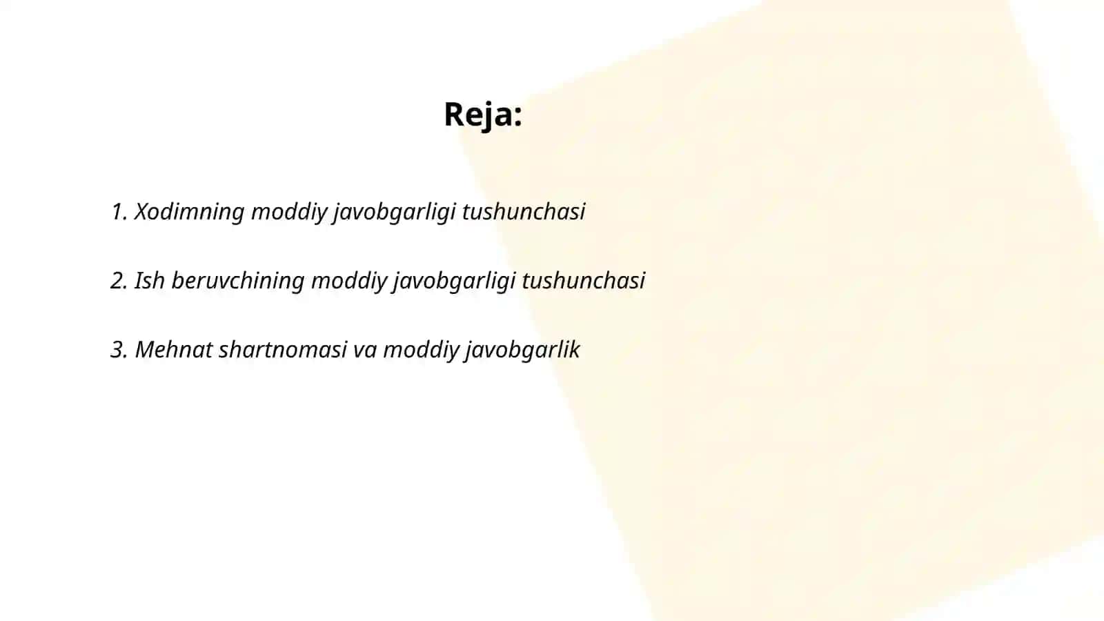 Xodimning moddiy javobgarligi tushunchasi 2