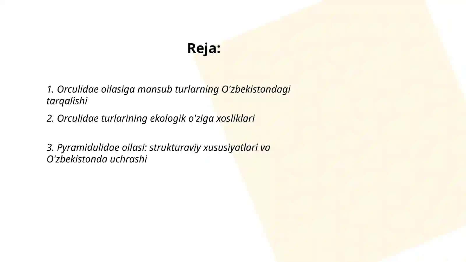 Orculidae, Pyramidulidae, Vertiginidae, Vitrinidae va Succineidae oilasiga mansub O’zbekistonda tarqalgan turlarning tuzilishi, ekologiyasi va tarqalishi 2