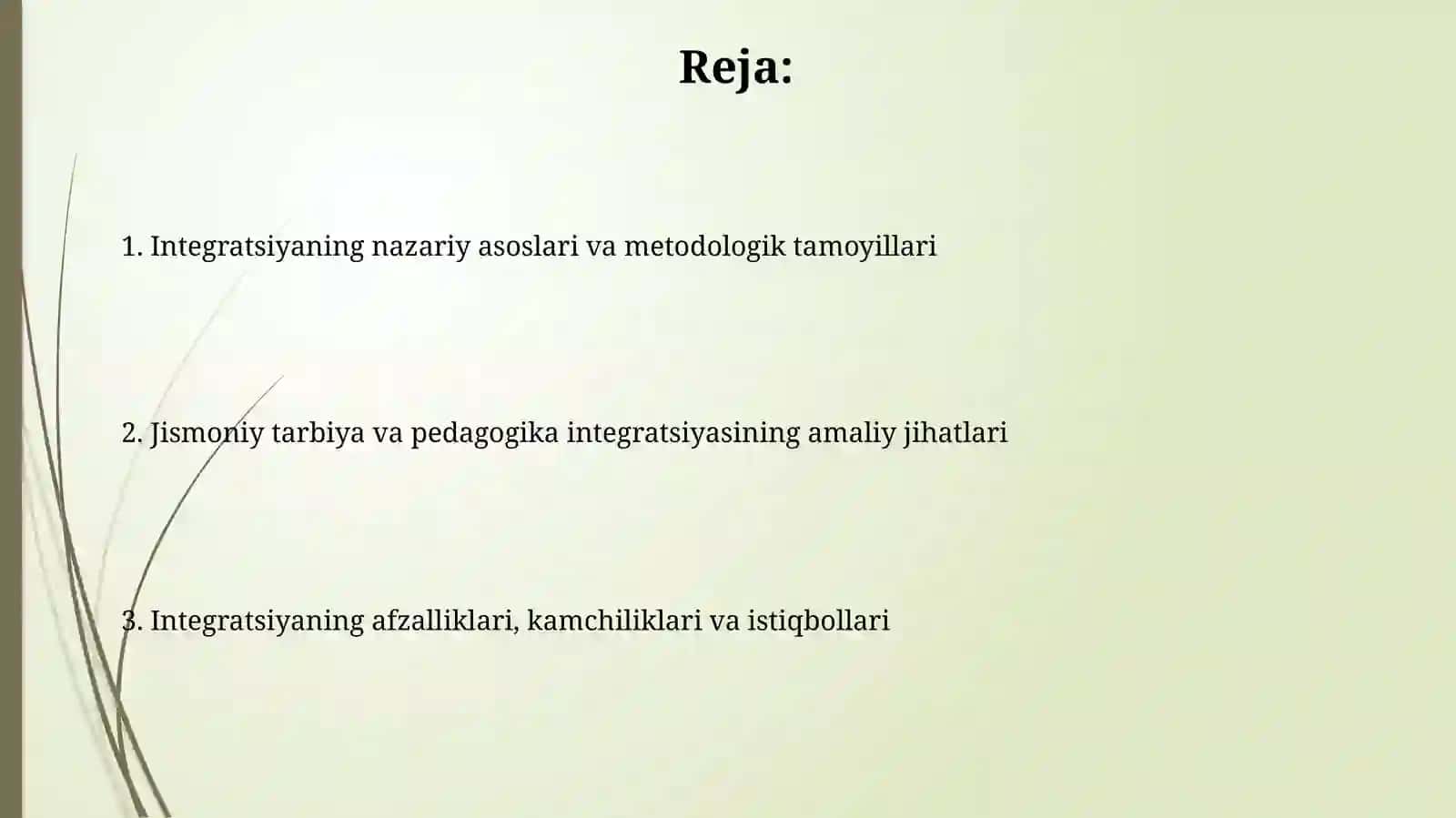 Jismoniy tarbiya va pedagogikafanlariintegratsiyasi 2
