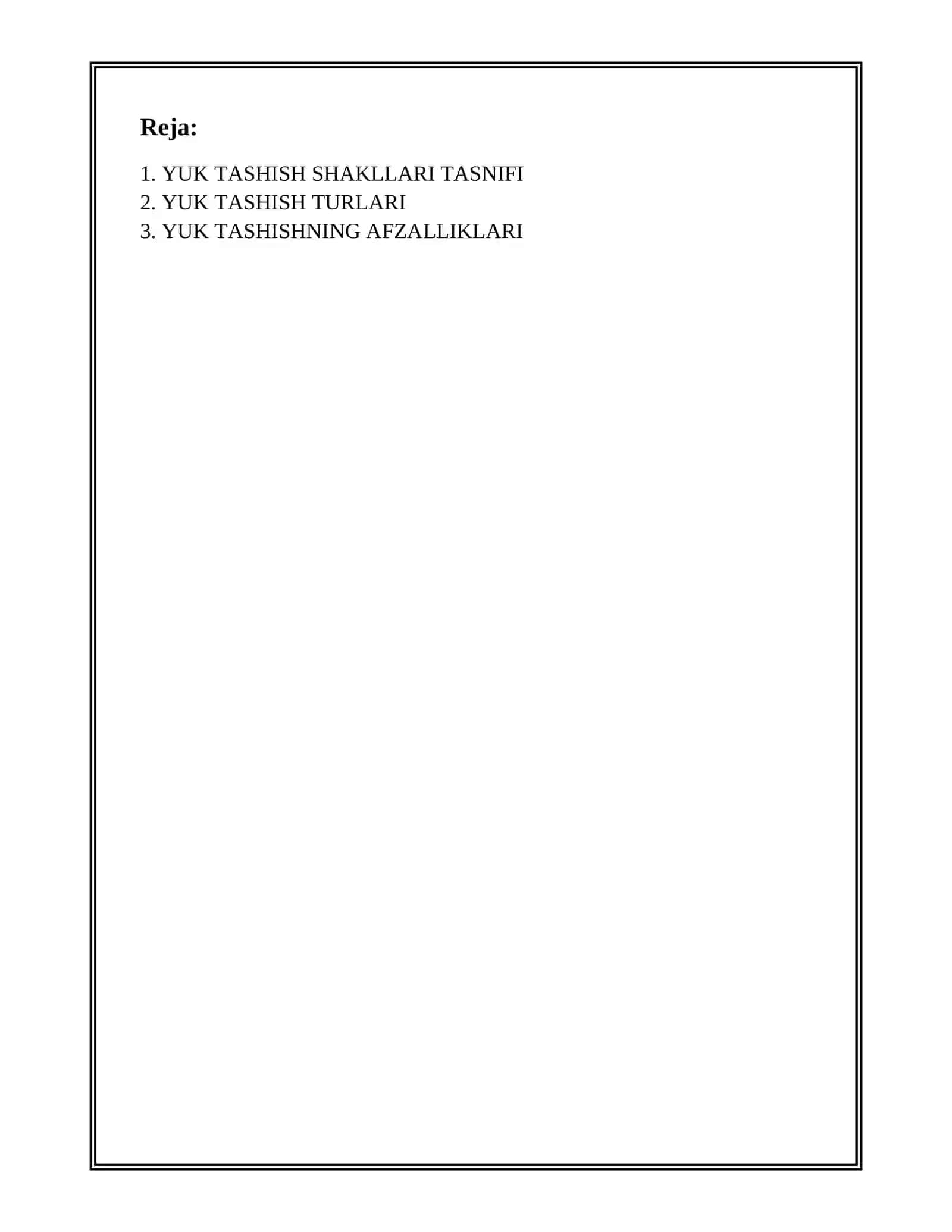 YUK TASHISH SHAKLI-YUKXATINI TUZISH RASMI BILAN MAʼLUMOT 2