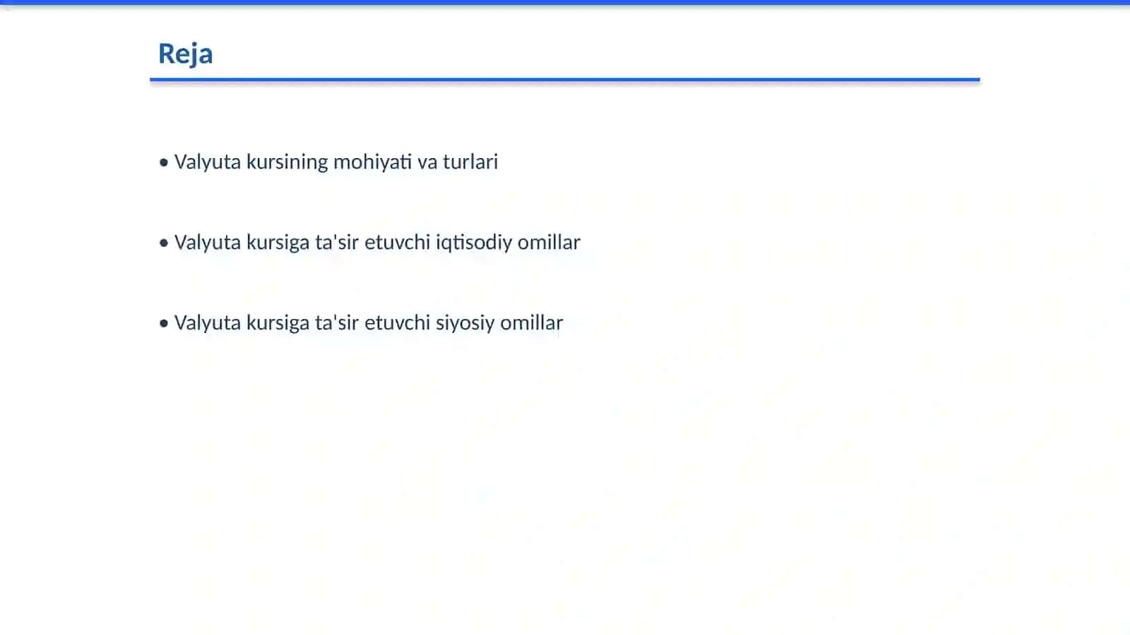 Valyuta kursi va unga ta’sir etuvchi omillar 2