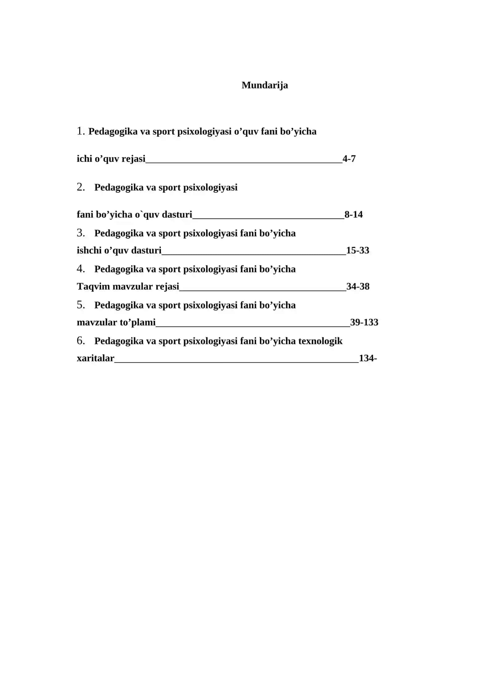 PEDAGOGIKA VA SPORT PSIXOLOGIYASI O'QITISH MATERIALLARI TO'PLAMI 2