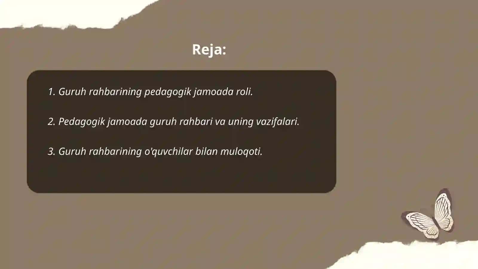 Guruh rahbarining pedagogik jamoada tutgan o'rni 2