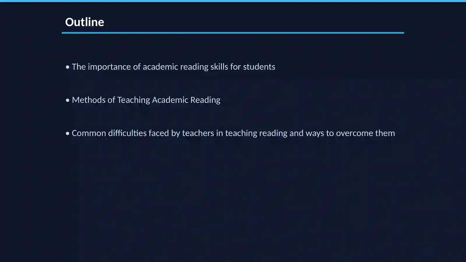 Akademik o'qishni o'qitish 2