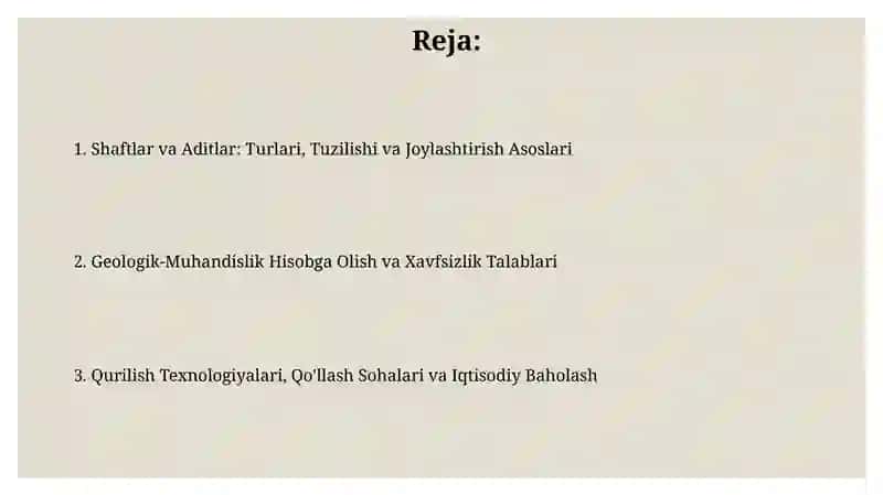 Shaftlar va Aditlar 2