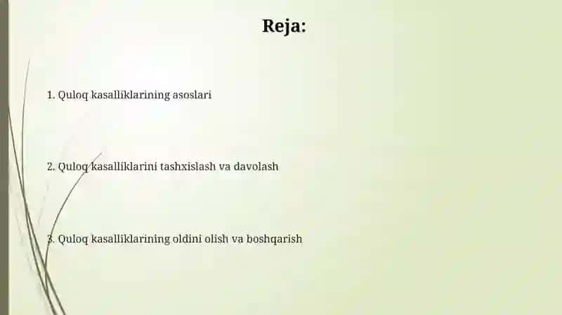 Quloq kasalliklari 2