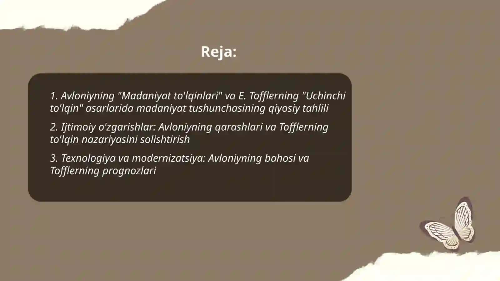 Avloniyning "Madaniyat tőlqinlari" va E Tofferning "Uchinchi tőlqin" asarlarida madaniyat tushunchasining qiyosiy tahlili 2