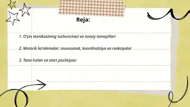 O'yin texnikasi asoslari 2