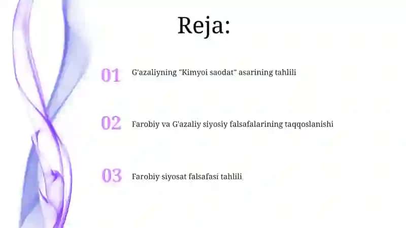 Farobiyning Siyosat falsafasi va Gʻazzoliyning Kimyoi saodat asari tahlili 2