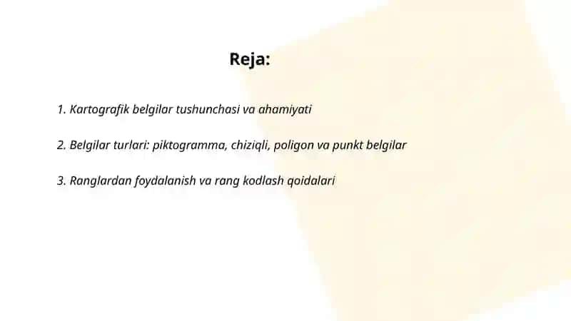 KARTAGRAFIK BELGILAR VA ULARNI QULLANISHI 2