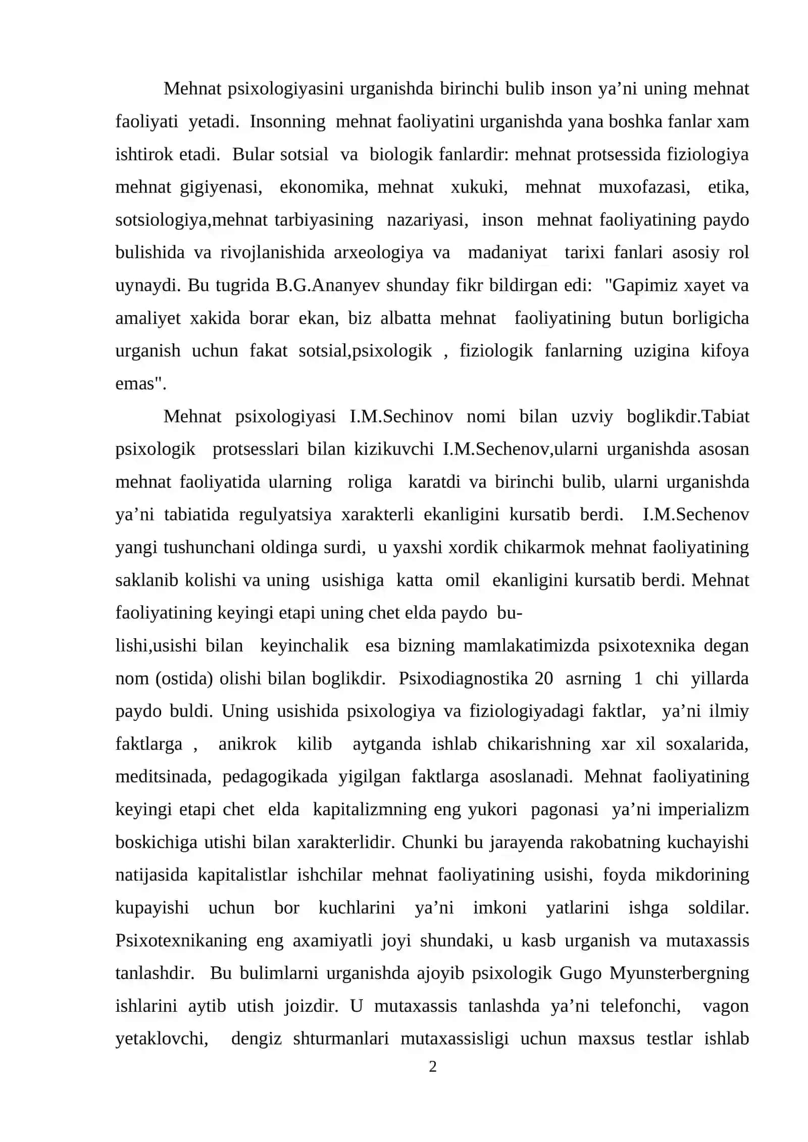 Mehnatni tashkil qilish psixologiyasi 2