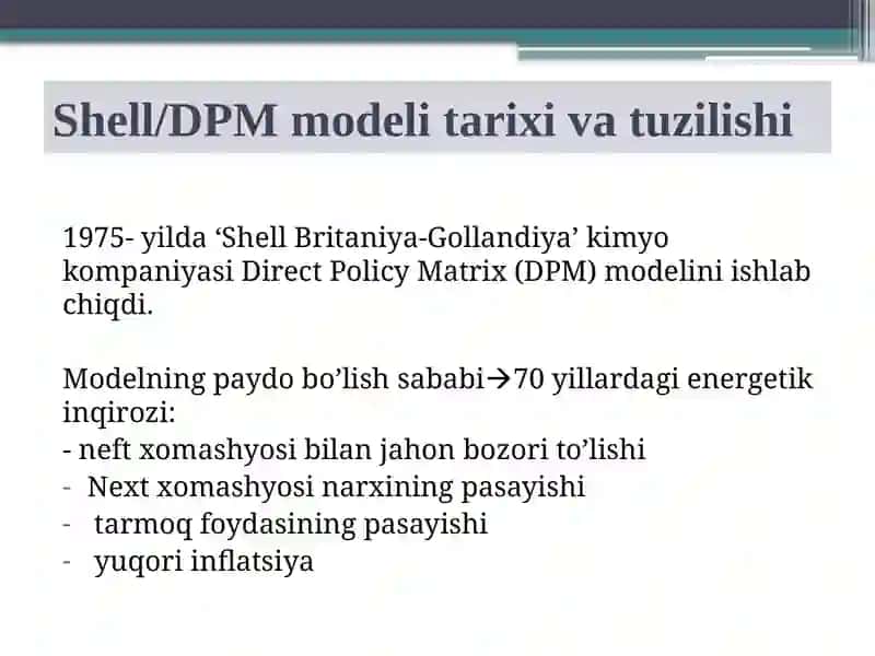 Shell/DPM modeli 2
