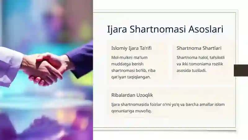 Islom Moliyasida Ijara Shartnomasi va Turlari 2