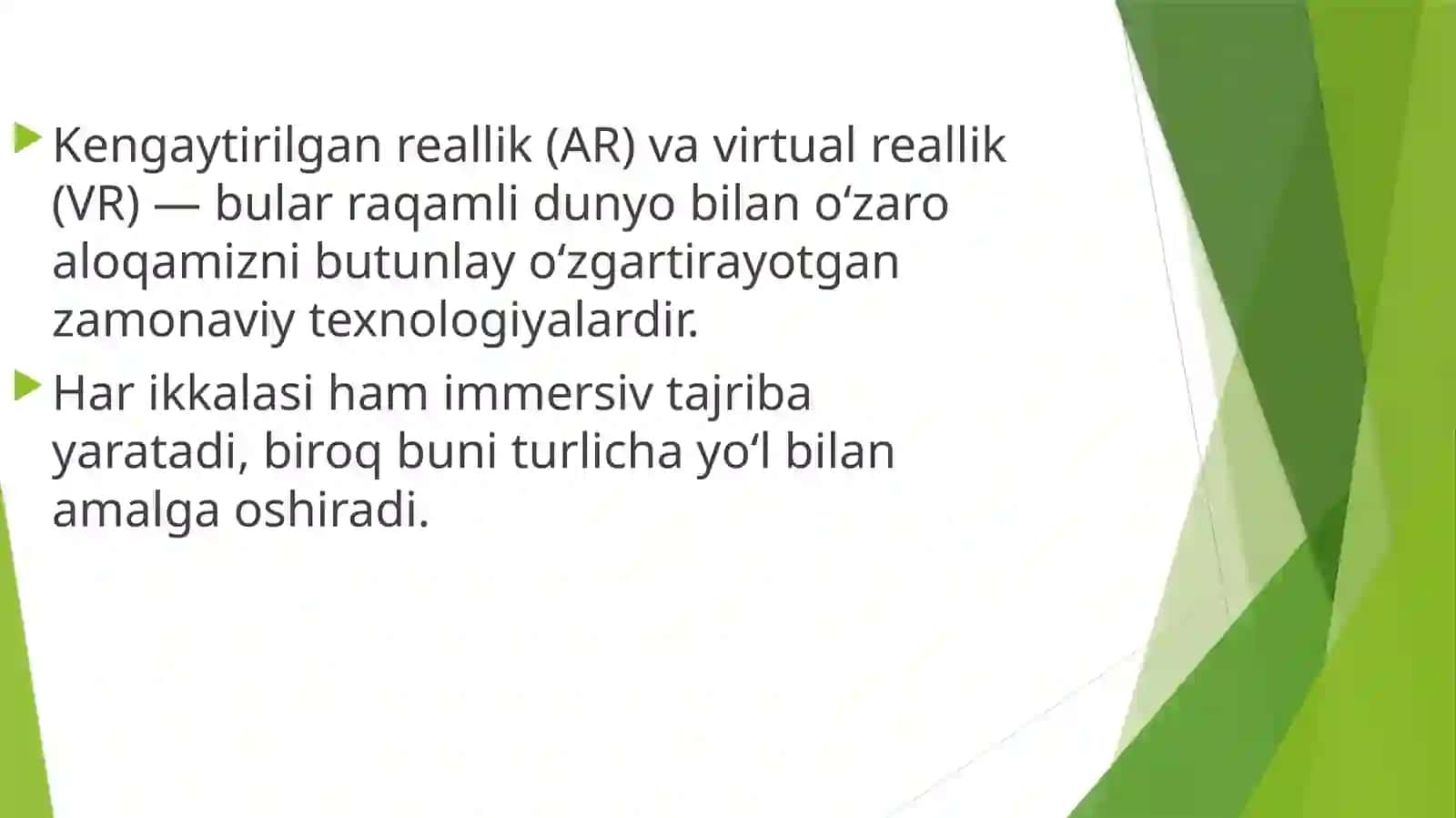 Qo‘shimchahaqiqat(AR)texnologiyasi 2