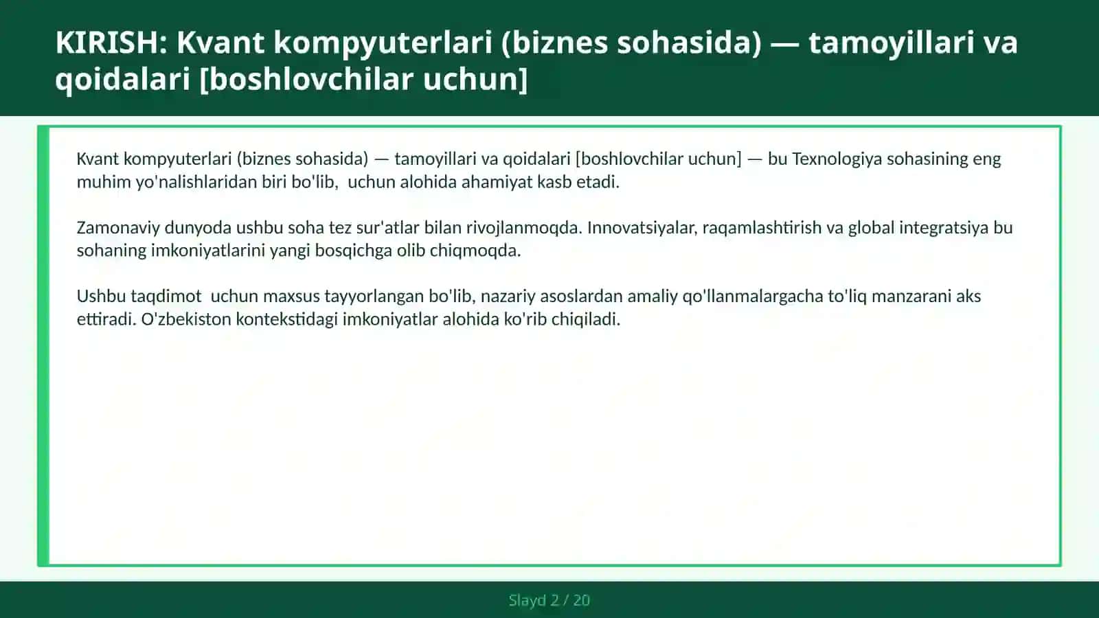 Kvant kompyuterlari (biznes sohasida) — tamoyillari va qoidalari [boshlovchilar uchun] 2