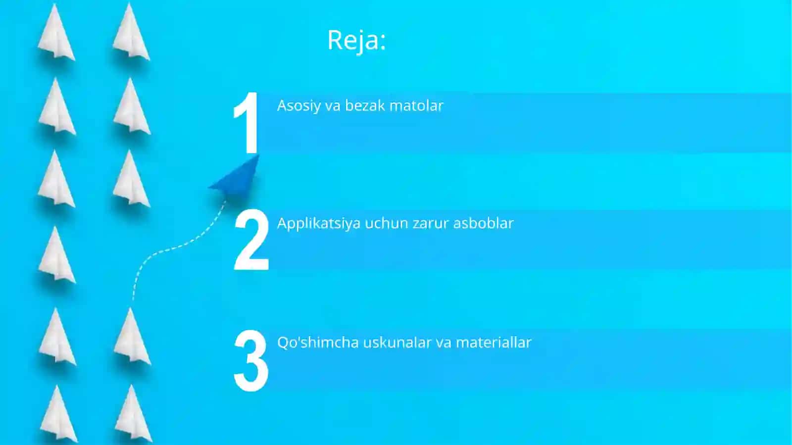 Applikatsiya ishlari uchun ashyo va jihozlar 2