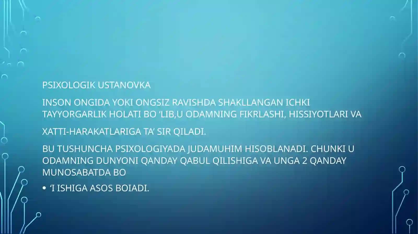 PSIXOLOGIK USTANOVKA 2