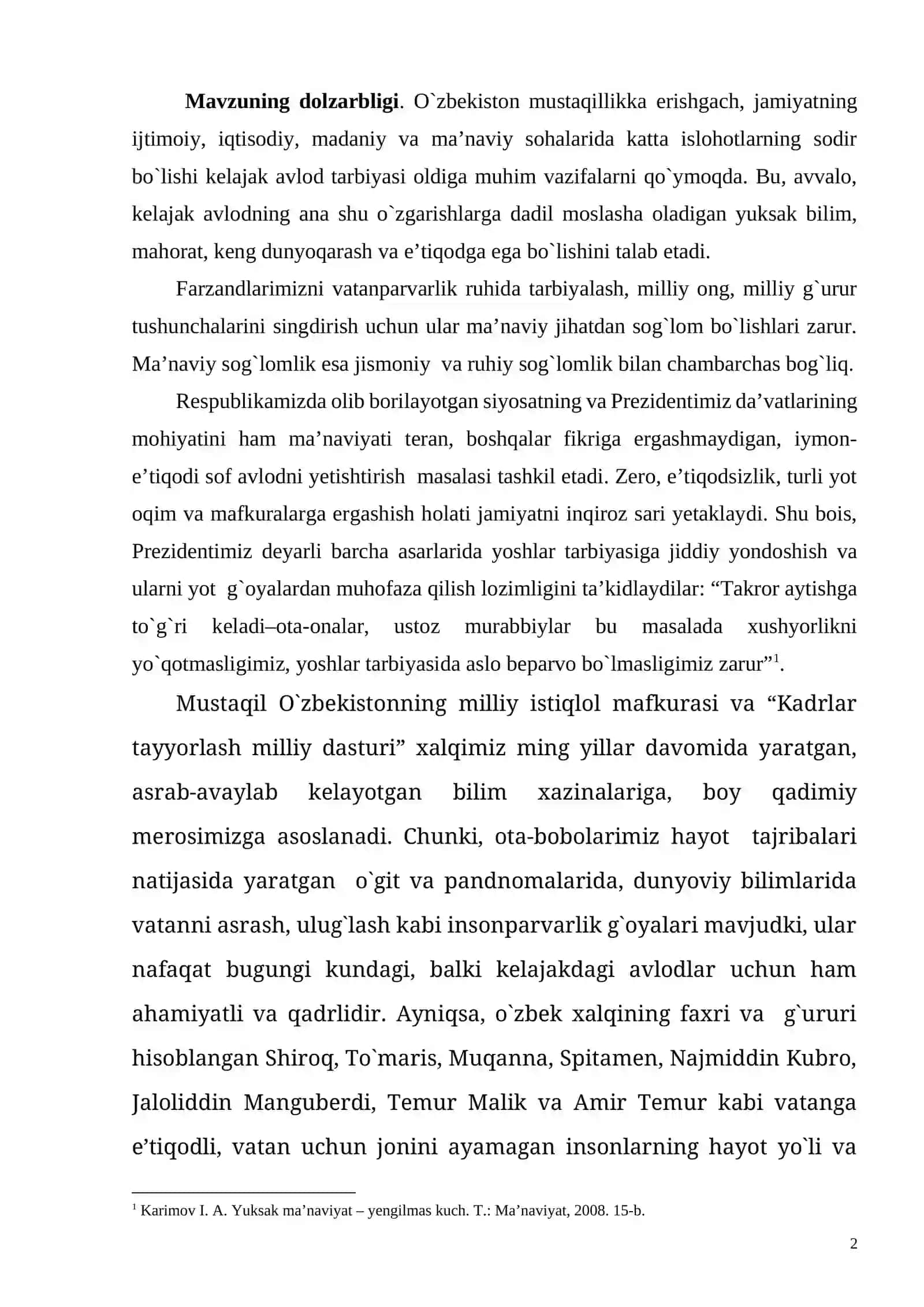 Milliy qadriyatlar asosida shaxsni tarbiyalash 2