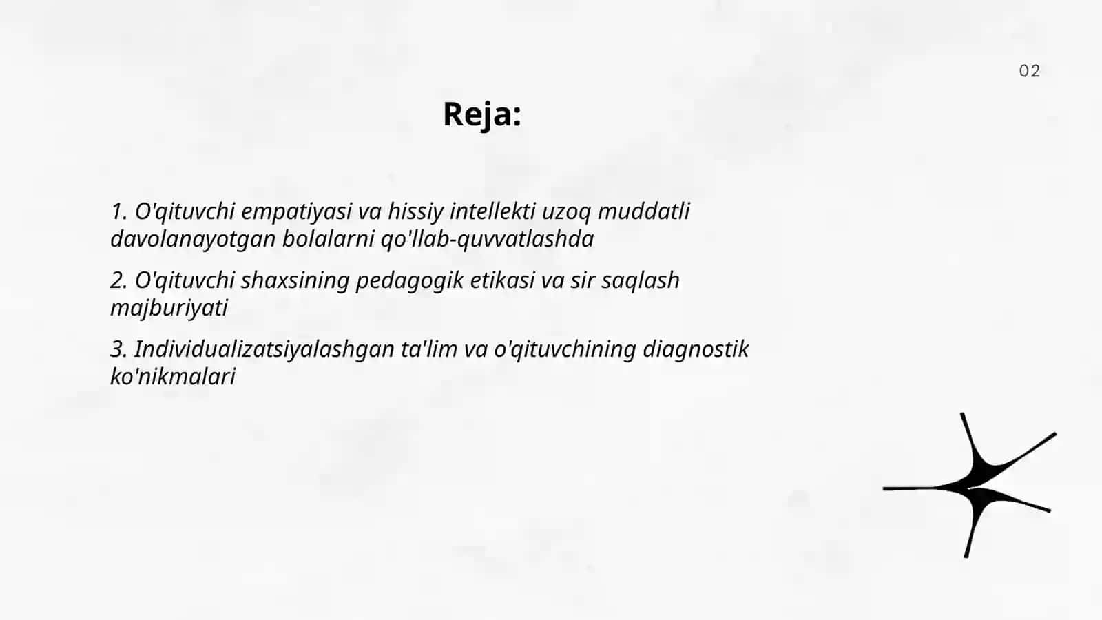 Uzoq muddatli davalonayotgan bolalarni psixologik-pedogogik qo'llab quvvatlashda o'qituvchi shaxsi Baxtiyorova Nigina 2