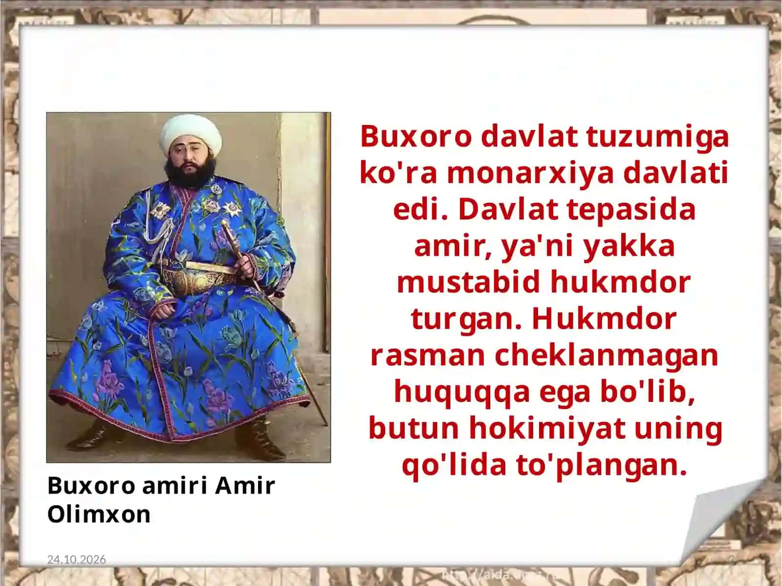 Buxoroamirlik davlat tuzum va uning ma'muriy boshqariluvi 2